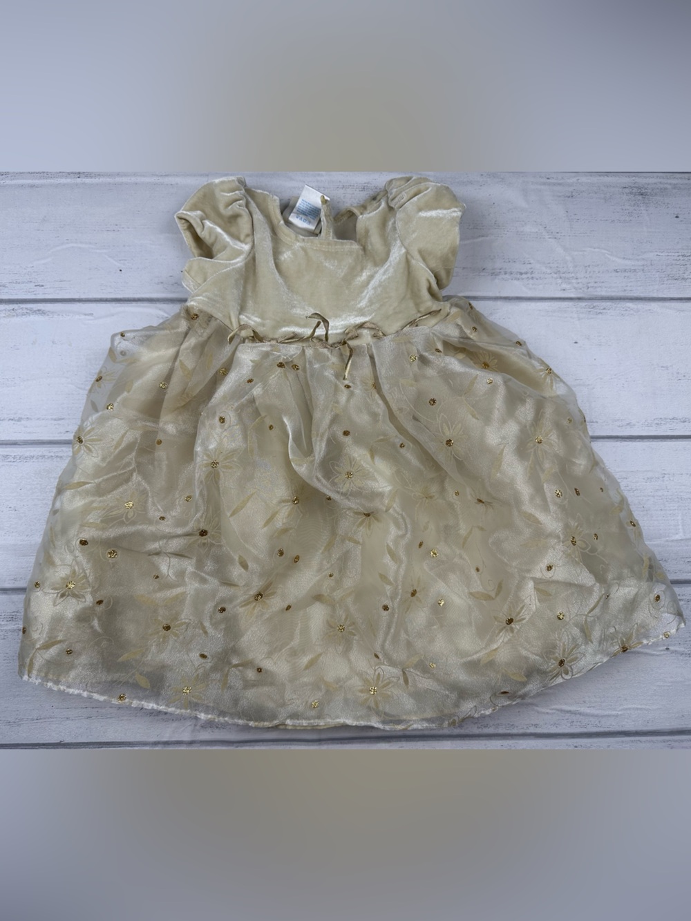 Marmallate beige baby dress size 12 month